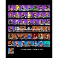 【Cheapest】Fortnite Account Level:884 with 43Skins + vBucks 1150【F009】