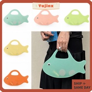YUJINX Jelly Handbag, PVC Material Candy Color Transparent Handbag, Creative Fish Shape Cartoon Hand