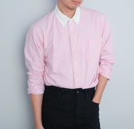 era-won เสื้อเชิ้ต รุ่น Oxford shirt Mercerizing สี Pink Playlist