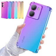 For Xiaomi 13T Pro Rainbow Gradient Airbag Transparent TPU Case For Xiaomi Mi 12T 11T 13 Lite Soft Silicone Shockproof Back Cover