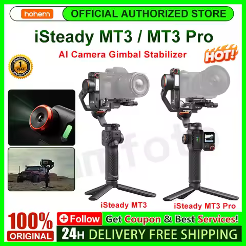 Hohem iSteady MT3/MT3 Pro/MT3 Pro Kit AI Camera Gimbal Stabilizer with CCT RGB Fill Light Touch Scre