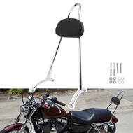 Motorcycle Passenger Sissy Bar Backrest Cushion Chrome Accessories For Harley Sportster XL Iron 883 