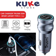 KUKE Car Charger Trusmi PD55W (2 Port Type C+Lightning) / 55W Fast Charging Car Adapter