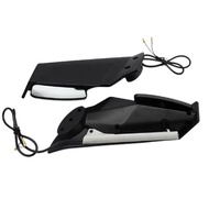 [IpvCQZ]LED Turn Signal Light with Rearview Mirror Winglet Fairing for CBR650R CBR500R CBR400R Motor