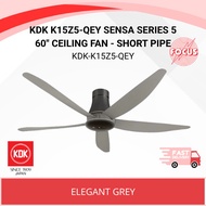 KDK K15Z5-QEY SENSA SERIES 5 60" CEILING FAN - SHORT PIPE