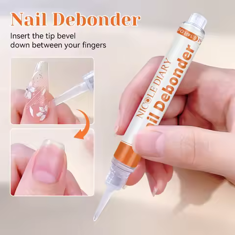 NICOLE DIARY 4ml Nail Debonder Nail Remover Pen For Solid Nail Tips Gel False Nail Tips Solid Adhesi