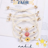 ZAIJIEE Hand Woven Bracelet, Lucky Adjustable Sunflower Bracelet,  Sunflowers Simple Fresh Woven Bra