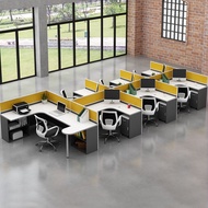 💘&amp;现代办公室工位办公桌椅组合简约多人连体办公桌屏风隔断家具整套 P2PB