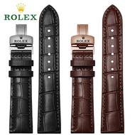 Log Strap rolex rolex Watch Suitable Strap Genuine Leather Belt Butterfly Buckle Water Ghost Daytona