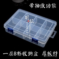8Grid Storage Box Transparent multi-grid plastic rectangle Jewelry Box Pill Box Jewelry Storage Box 