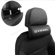 Car Safety Headrest Pillows For Honda Vezel Carbon Fiber Leather Car Neck Rest Supports Cushion Pillows Car Accessories