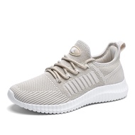 Women's Walking Shoes Lightweight Breathable Flying Woven Mesh Upper Casual Jogging Shoes Ladies Ten