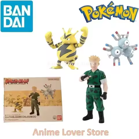 Bandai Original Shokugan POKEMON Scale World Kanto Region Lt. Surge Magneton Electabuzz Anime Figure