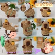 MIH Crochet Stuffed Animal Kit, with Crochet Hooks Handmade Capybara DIY Crochet Kit, Beginner DIY S