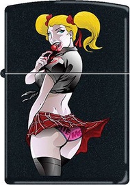Sexy Lady Naughty Lollipop Pin-up Bite Me Girl Zippo Lighter