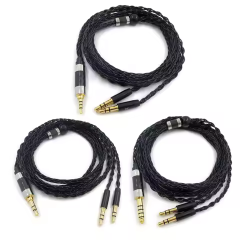 3.93ft 8 Cores Earphone Cable Headphone Line Sync Leads for Denon AH-D600/AH-D7200/AH-D9200/AH-D5200