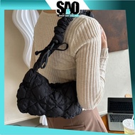 SAO - T6153 Plush Puff Pack Adjustable Puffy Sling Bag Aesthetic Adjustable Puffy Bag Puffy Bag/