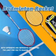 2 pcs Badminton Racket Shuttlecocks Badminton Racket UIltra Light Durable Adult Badminton