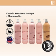 JS Exclusive Set - JS Keratin Treatment Masque + JS Shampoo (J0B/J1B/J2B/J67B) - 2 x 1000ML (BB)
