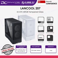 LIAN LI LANCOOL 207 BLACK ARGB TYPE-C TEMPERED GLASS ATX CASING (1YR) - BLACK / WHITE