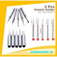 Soldering Iron Head Mayitr 5PCS Copper Iron Tip I/B /K/2.4D/3C Set 900M-T Welding Tip Head Tools Ins
