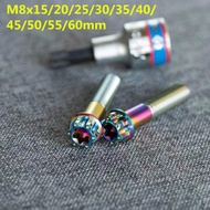 Titanium Bolt M8x15/20/25/30/35/40/45/50/55/60mm GR5 flange head Torx T40 Flange Head for Motorcycle Refitted GR5 material motorcycle Titanium