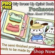 Protree DIY Educational Puzzle Sticker Book Sanrio Book Puzzle Kuromi Doll Paper Girls Cute Puzzle