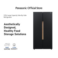 PANASONIC PANASONIC 570L LARGE CAPACITY SIDE-BY-SIDE REFRIGERATOR NR-S621BB-MY