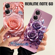 HP [SHARKCASE] Case Realme Note 60 C61 C63 C53 C55 C51s C51 Realme Note 50 Beautiful Modern Floral M