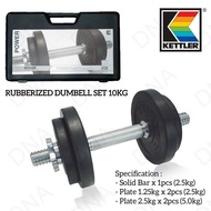 Rubberized Dumble Set KETTLER RUBBER 10kg Original Dumble Dumble Barbell Home Gym Weight