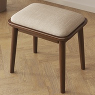 39bD ที่นั่งโต๊ะเครื่องแป้งไม้เนื้อแข็งทั้งหมดสำหรับใช้ในบ้าน ที่นั่งแต่งหน้าที่แข็งแรงและทนทาน สไตล