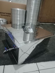 dandang mie kocok 35x35/tengah sekat paten/bagian rebus mie pakai kran/free saringan 2