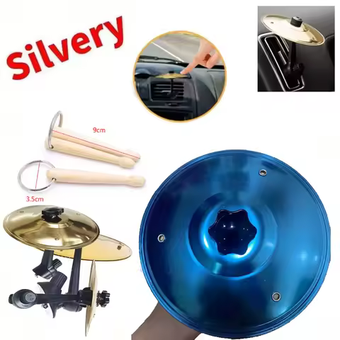 Car Crash Cymbal With Drum Sticks Air Vent Mini Drum Car Hand-shooting Cymbals Car Drum Cymbal Air V