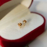 細緻玫瑰花耳環 925純銀鍍18k金 玫瑰花耳環