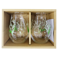TOYO-SASAKI GLASS 東洋佐佐木 玻璃花卉對杯組 400ml  鈴蘭  1組