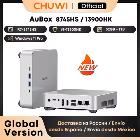 CHUWI AuBox Mini PC R7-8745HS / i9-13900HK 16GB/32GB DDR4 512GB/1TB SSD Windows 11 Pro WiFi 6 BT 5.2