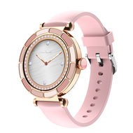 Aolon Lyrab Smart Watch for Women Small 18K Gold Dial Round Dial Heart Rate Detection Notifications 