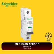 Schneider MCB IC60N ACTI9 1P 16A 6kA | A9F74116