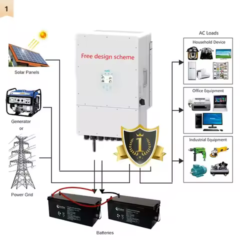 Easy to Install Deye 8KW50Kw Industrial Custom Solar Microgrid Solar Panel Hybrid Power Supply Wall 