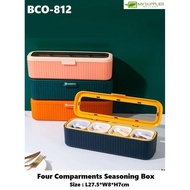 BCO-812 8812 Four Comparments Seasoning Box L27.5*W8*H7cm