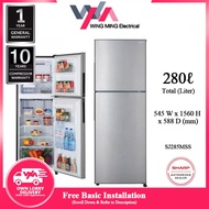 Sharp 280L Refrigerator 2 Door/Peti Ais 2 Pintu SJ285MSS Peti Sejuk/Fridge/冰箱