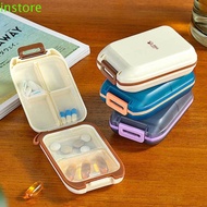 INSTORE Weekly Pill Case, Dustproof Frosted Travel Pill Dispenser, Portable Durable Against Moisture Sealed Mini Medicine Box Jewelry Box