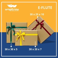 4psy- (20 Pcs) Eflute Die Cut Box 30X25X10 Box 30X20X7 Box 30X30X5 Shoe Box Packing Box
