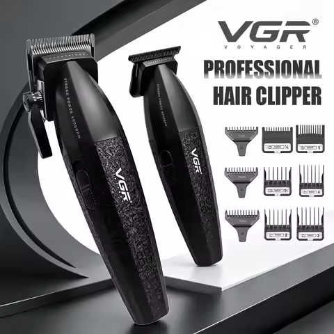 VGR Hair Trimmer Professional Electric Hair Clipper Barber Hair Cutting Machine 9000 RPM Haircut Met