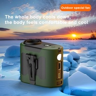 Heatstroke Prevention Belt Fan Portable Waist Clip Cooling Fan with Led Light 5 Speed Adjustable Rec