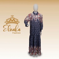 Gamis Dress Rayon Premium Burgundy Elnaka GMS080