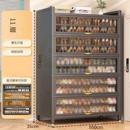 簡約鞋櫃鞋架 Shoes Cabinet Rack 透明防塵收納 11層 奶油白/夢幻灰 櫃深35cm-加大縱深 家用玄關 N-22331 D