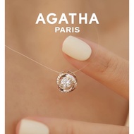 Agatha Paris 2024DEC - 925 Sterling Silver Dancing Heart Zircon Necklace