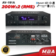 MBA เพาเวอร์แอมป์ MBA รุ่น AV-191A กำลังขับ 400วัตต์ แอมป์ขับลำโพง แอมป์ขยายเสียง แอมป์ ขับลำโพง ข