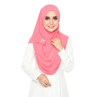 ELEGANT TUDUNG SUMIRE SHAWL INSTANT 2LOOP PINK SALMON